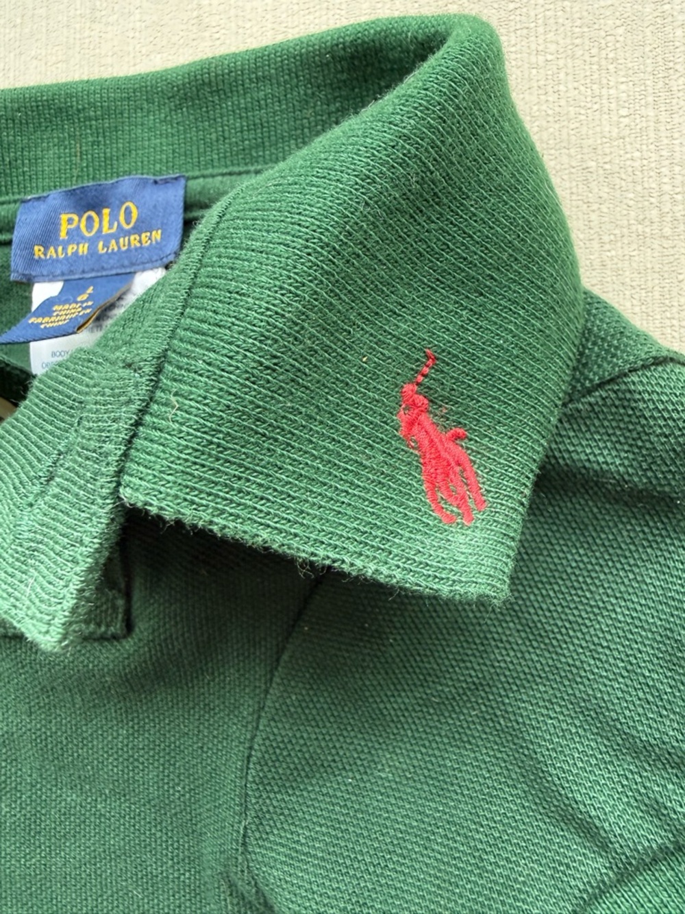 Polo by Ralph Lauren Green Short-Sleeve Dog Polo with Pink Pony - Picture 5 of 5